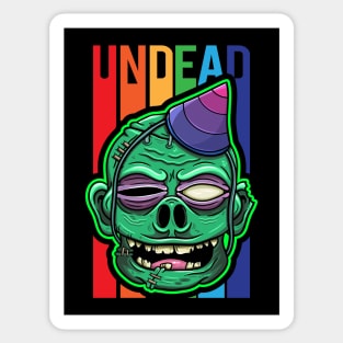 Rainbow Undead Zombie Party | Colorful Halloween Sticker